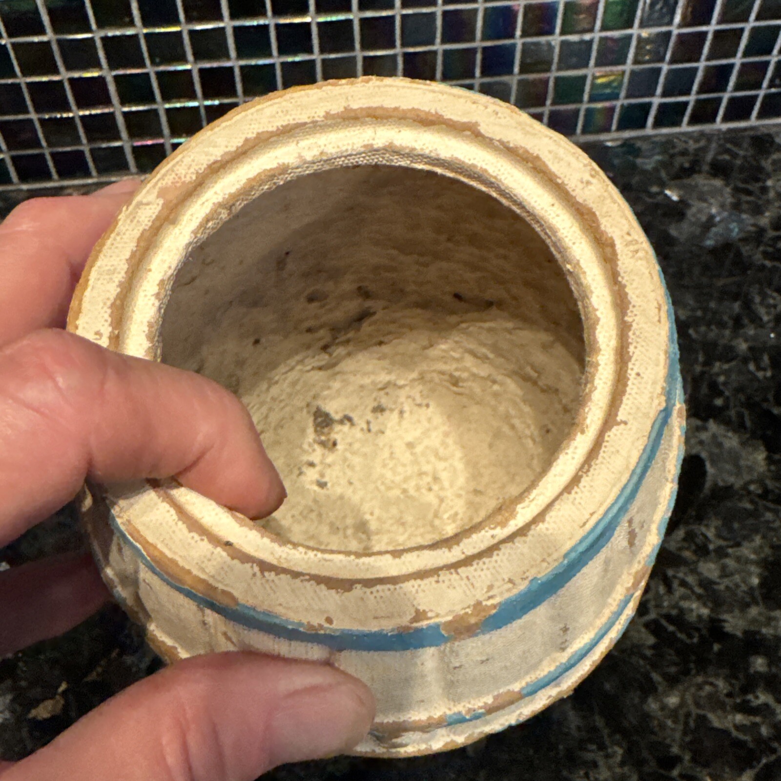 JAMES CANDY SALT WATER TAFFY BARREL BANK VNTG PAPER MACHE  7” ATLANTIC CITY USA