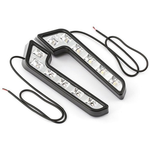 L Shaped Driving Fog lights Lamps Kit 6LED For Car Car Front Bumper White 1Pair - Picture 16 of 18