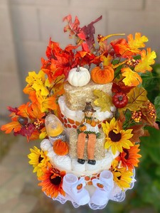 pumpkin diaper cake