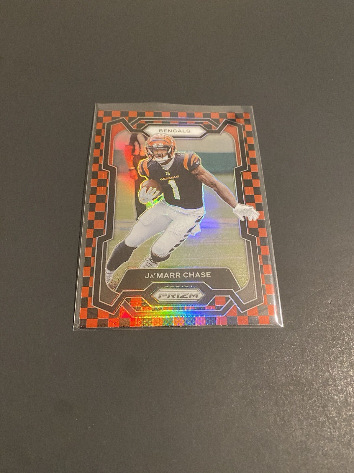 Jamarr Chase 2023 Panini Prizm Black Red Checker #56