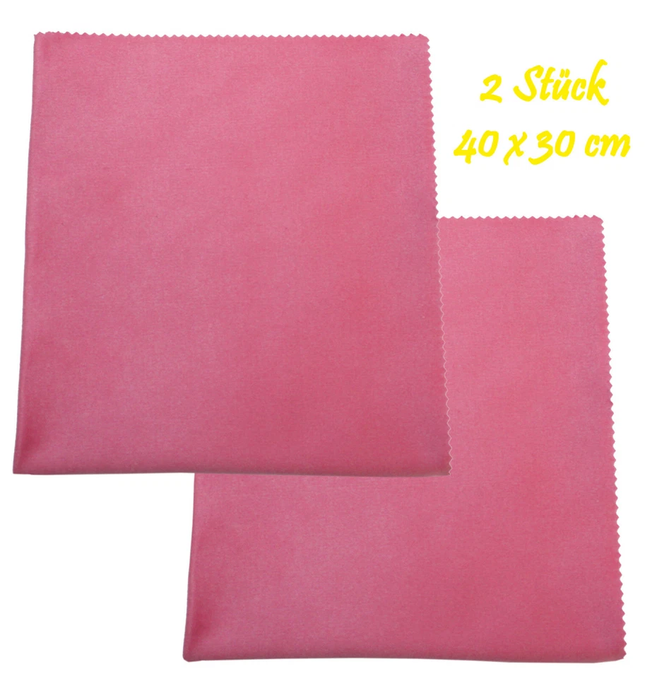 ARGUS 2 Stück Brillenputztuch Mikrofasertuch Handyreiniger Displayreinigung XXL pink