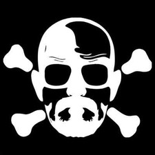 Breaking Bad Walter White Heisenberg Crossbone Vinyl Decal / Sticker 2(TWO) Pack