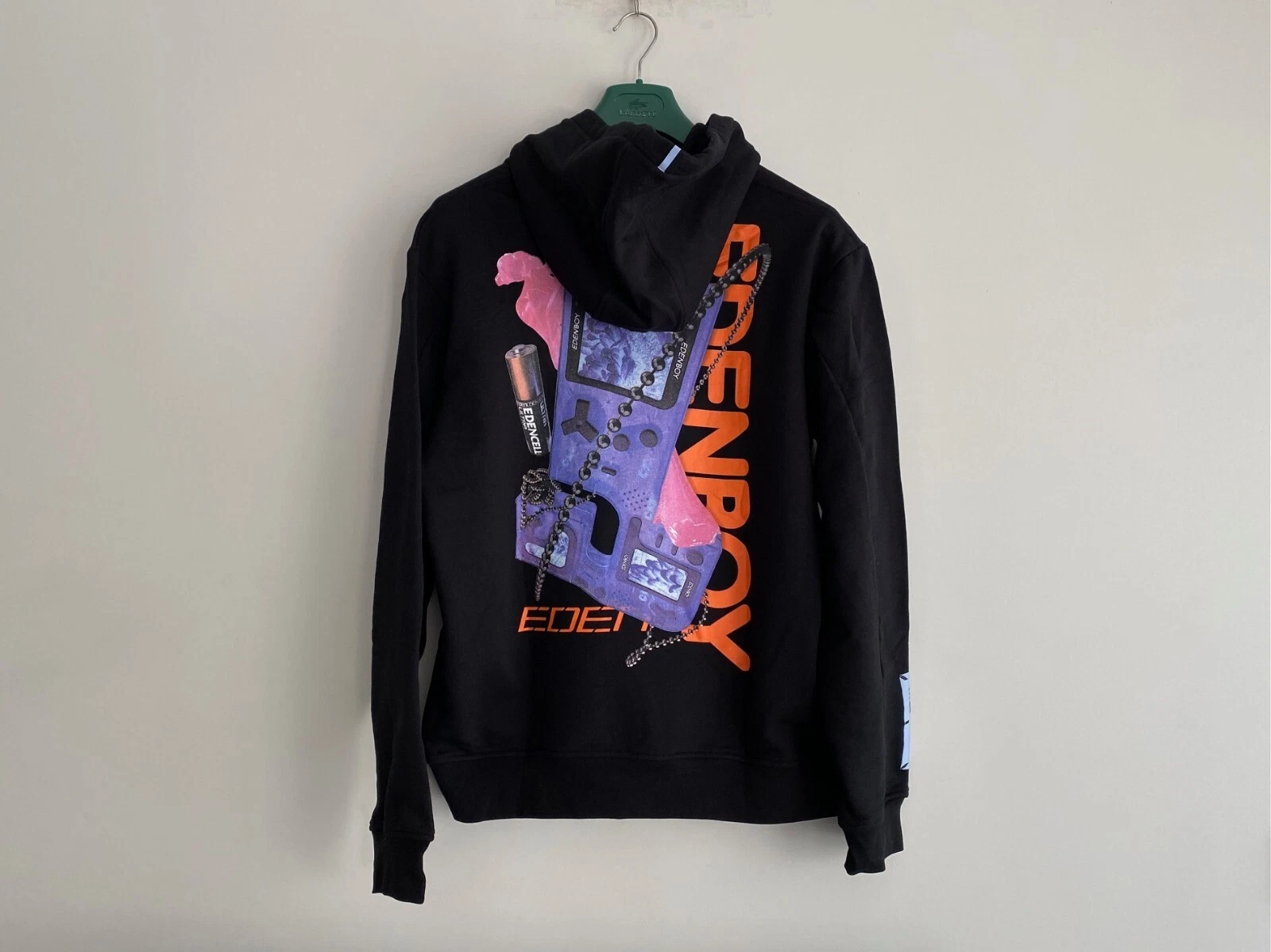 Felpa con cappuccio McQ di Alexander McQueen grande EDEN BOY stampata grafica nera