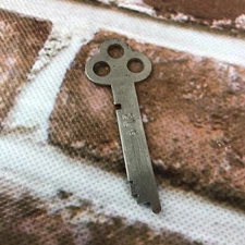 Vintage Corbin Cabinet Lock Co New Britain Conn Flat Steel Key Marked 2L 9