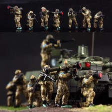 7Pcs 1/72 Ukrainian Anti Tank Team Soldiers Miniatures Scene Figures Doll Model
