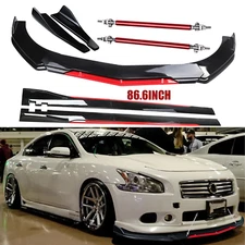 Front Bumper Lip Splitter Spoiler 86.6Side Skirt For Nissan Maxima Body Kit