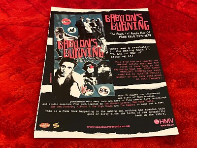 PEEP12 MAGAZIN WERBUNG 11X8'' BABYLON'S BURNING THE RISE OF PUNK RAWK