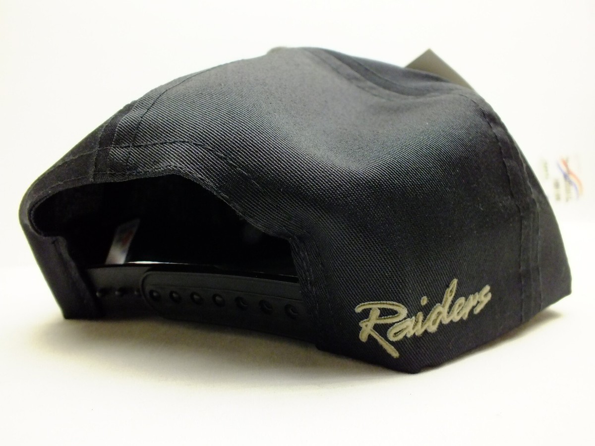 80〜90's RAIDERS newera black cap New Era 9Fifty Las Vegas Raiders Blackout Snapback Hat Black