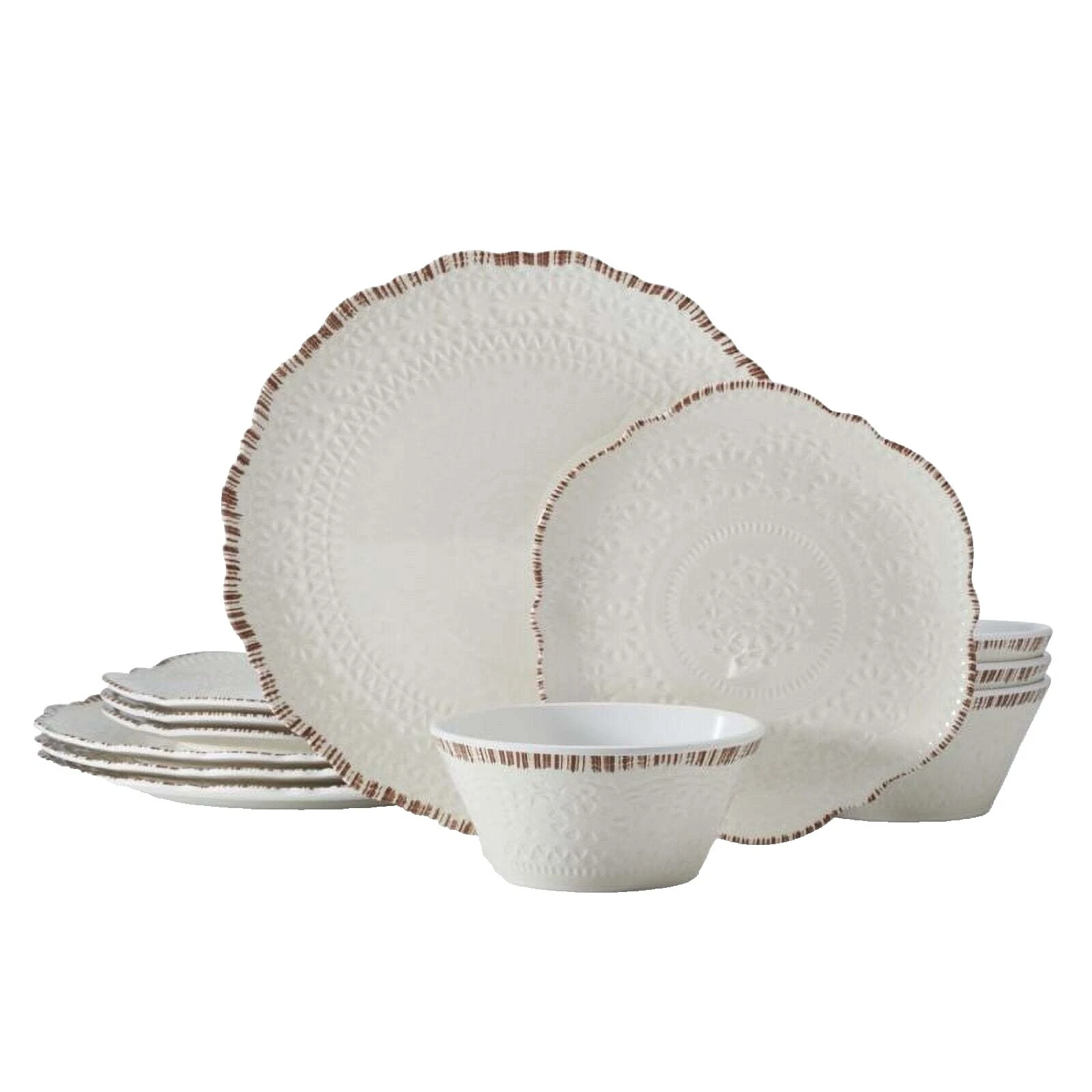 Melamina Blanco Servicio de Cena Conjuntos