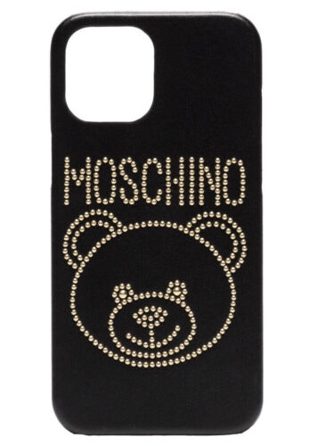 MOSCHINO Studded Teddy Logo Iphone 12 Max & 12 Pro Max Case In