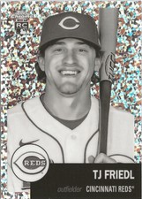 2022 Topps Chrome Platinum T.J. Friedl Black White Refractor SP RC Reds
