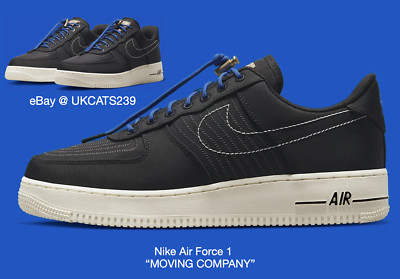 Nike Air Force 1 '07 LV8 Shoes Black Blue Sail DV0794-001 Men's Size 7.5 NEW