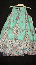 BY BY WOMENS SIZE M SLEEVELESS MINT GREEN FLORAL DRESS KNEE LENGTH NEW WITH TAGS