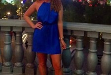 womens Missguided blue halter neck backless short dress size 6 worn few times 