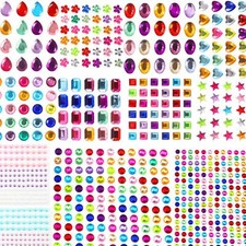 Gem Stickers, 1782Pcs Rhinestone Stickers, Self Adhesive Jewel Stickers