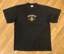 Bulldog cafe Amsterdam est.1275 Vintage T-shirt Men’s Gray XL Small Chest Logo