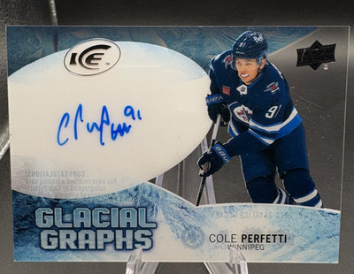 2023-24 Upper Deck Ice COLE PERFETTI Glacial Graphs Auto #GG-CP 1:288