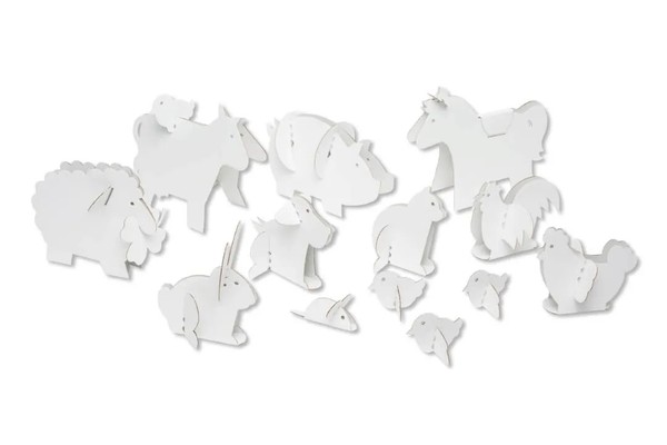 Bauernhof Papiertiere Basteln Kinder Tiere Papier Diy-image