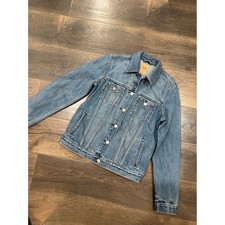 GAP Women's Denim Trucker Jacket Blue Classic Fit Size Small Tall