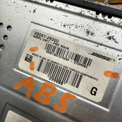 2007 2008 Infiniti G35 Radio Stereo Audio Equipment Amplifier BOSE 28061-JK000 - Picture 9 of 10