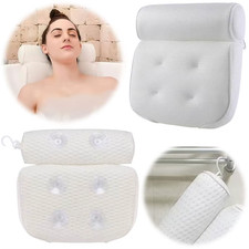 Bathtub Pillow 3D Mesh Tub Pillow with Anti-Slip Suction Cups Bathtub Headrest S