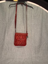 Dooney Bourke Red crossbody monogram small buckle clasp