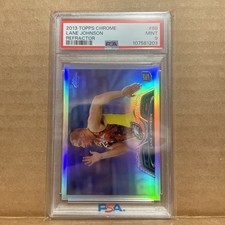 PSA 9 2013 LANE JOHNSON TOPPS CHROME NFL #88 REFRACTOR ROOKIE RC GRADED CARD. rookie card picture