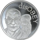 1 oz Round .999 Fine 2017 Silver Shield disOBEY Dalai Lama Guy Fawkes Mask