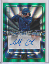 2024 Panini Donruss Anthony Gutierrez Signature Series Auto /15 #SS-AG Texas