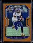 2020 Panini Prizm Justin Jefferson RC Orange Rookie #/249 Vikings