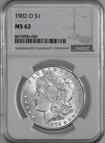 1902-O  $1  MORGAN SILVER DOLLAR  "NEW ORLEANS  NGC MS62  #8675096-084