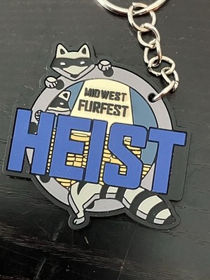 Midwest Furfest 2024 Heist Keyring Furry Fandom Raccoon Fursona Collectable