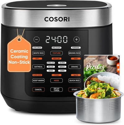 COSORI Rice Cooker 10 Cup, 24H Keep Warm, 18 Functions Fuzzy Logic Rice Maker wi