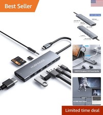 9 in 1 USB C Hub with 4K HDMI, SD Card Reader  3.5mm Audio Jack for MacBook