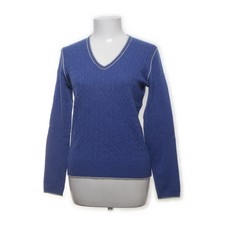 Valiente, Pullover, Größe: 34, Blau, Kaschmir/Wolle, Einfarbig, Zopfstrick #9jQ
