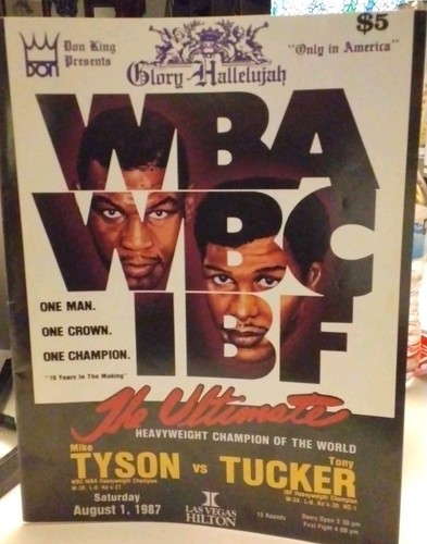 Original 1987 Mike Tyson vs Tony Tucker Official Fight Program Las Vegas Hilton