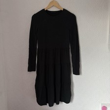 Zara Dark Grey Long Sleeved Tiered Knee Length Dress Size S