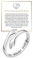 Granddaughter Hug Ring For Hope Rings, Stainless Steel Motivation Hugging... 