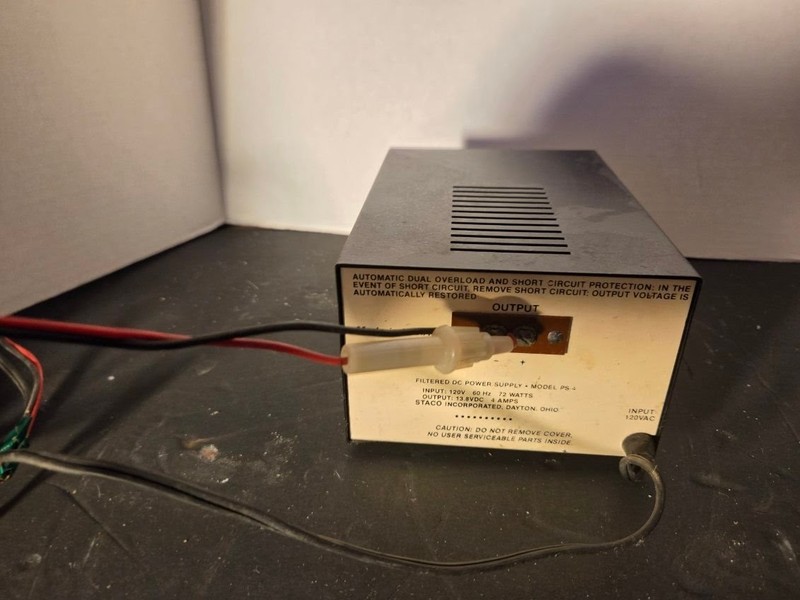 vintage Staco Filtered DC Power Supply PS-4 On/Off Switch Universal 
