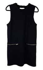 Forever 21 Women’s 70's Style Midi Dress Large Black Party Twee Hipster Boho