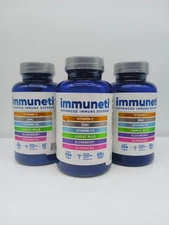 3 Pack Immuneti-Advanced Immune Defense Capsule-60 Count 01/28 Exp