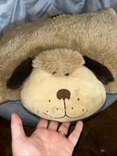 Original Pillow Pets Plush Brown Puppy Dog Foldable Stuffed Animal Large