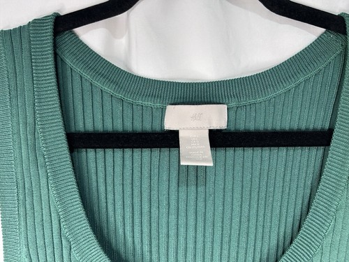 Vestido H&M Verde Esmeralda Sin Mangas Clásico Lápiz Talla L - Imagen 6 de 7