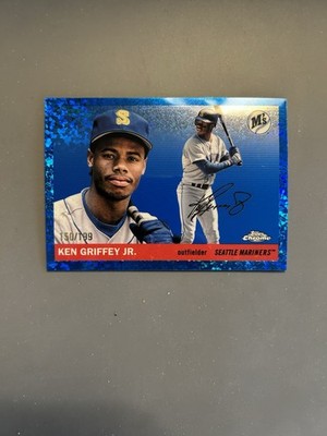 2025 Topps Chrome Platinum Ken Griffey Jr. Blue Mini-Diamond Colormatch #150/199