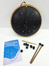 Steel Tongue Drum - 13 Inch 15 Notes C-key Handpan Drum Percussion Instrument