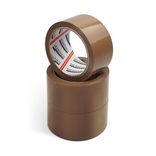 Strong Heavy Duty Brown Packaging Tape - 3 Rolls (48MM X 66M) - Secure Sticky Se