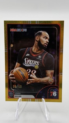 2025-26 Topps NBA Hoops - Johni Broome #159 Gold Pixel Burst /50 (RC)