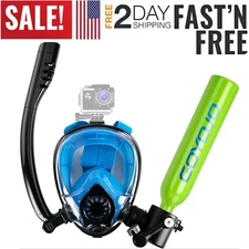 Scuba Lung Breathing Air Tank With Sub Mask Portable Diving Tank Refillable 0.5L