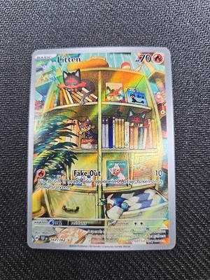 Pokémon TCG Litten Full Art Holo Card 167/162 Temporal Forces Illustration Rare