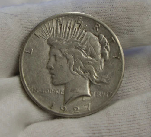 1927 US Peace Silver Dollar $1 XF